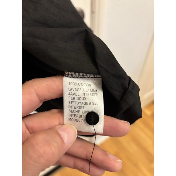 Warehouse Womens Tiered Smock Dress collared ballon Sleeve 100% cotton gothic L - Picture 10 of 10